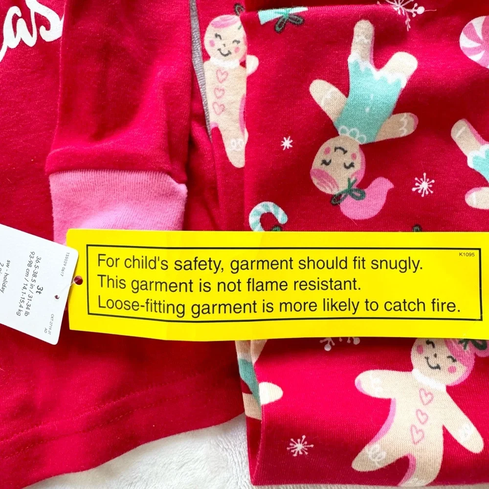 Carter’s 2-Piece Toddler Christmas Pajamas Dreaming of a Frosty Christmas 3T NWT